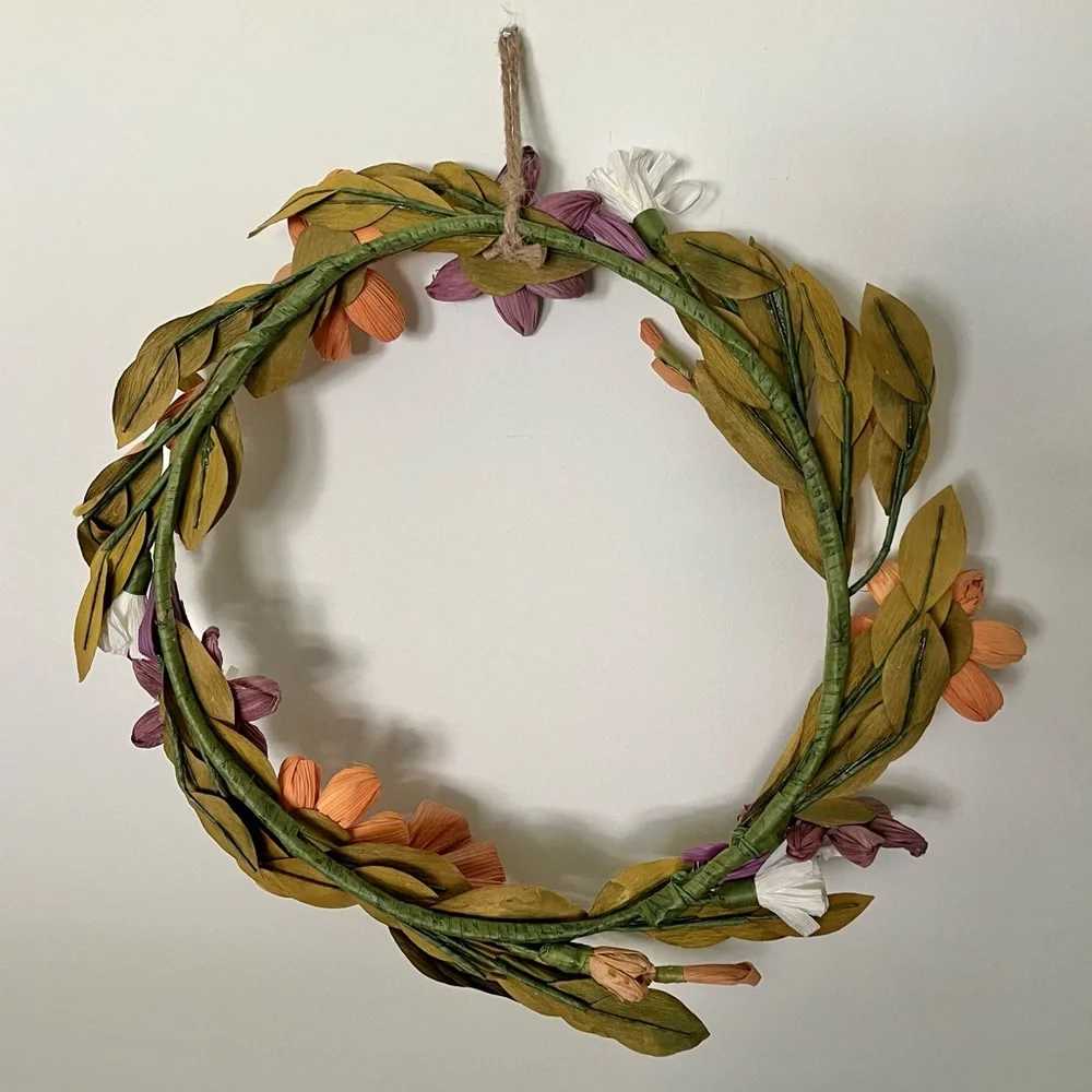Floral Raffia Wreath